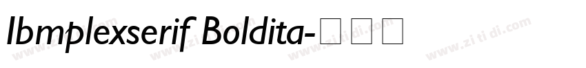 Ibmplexserif Boldita字体转换